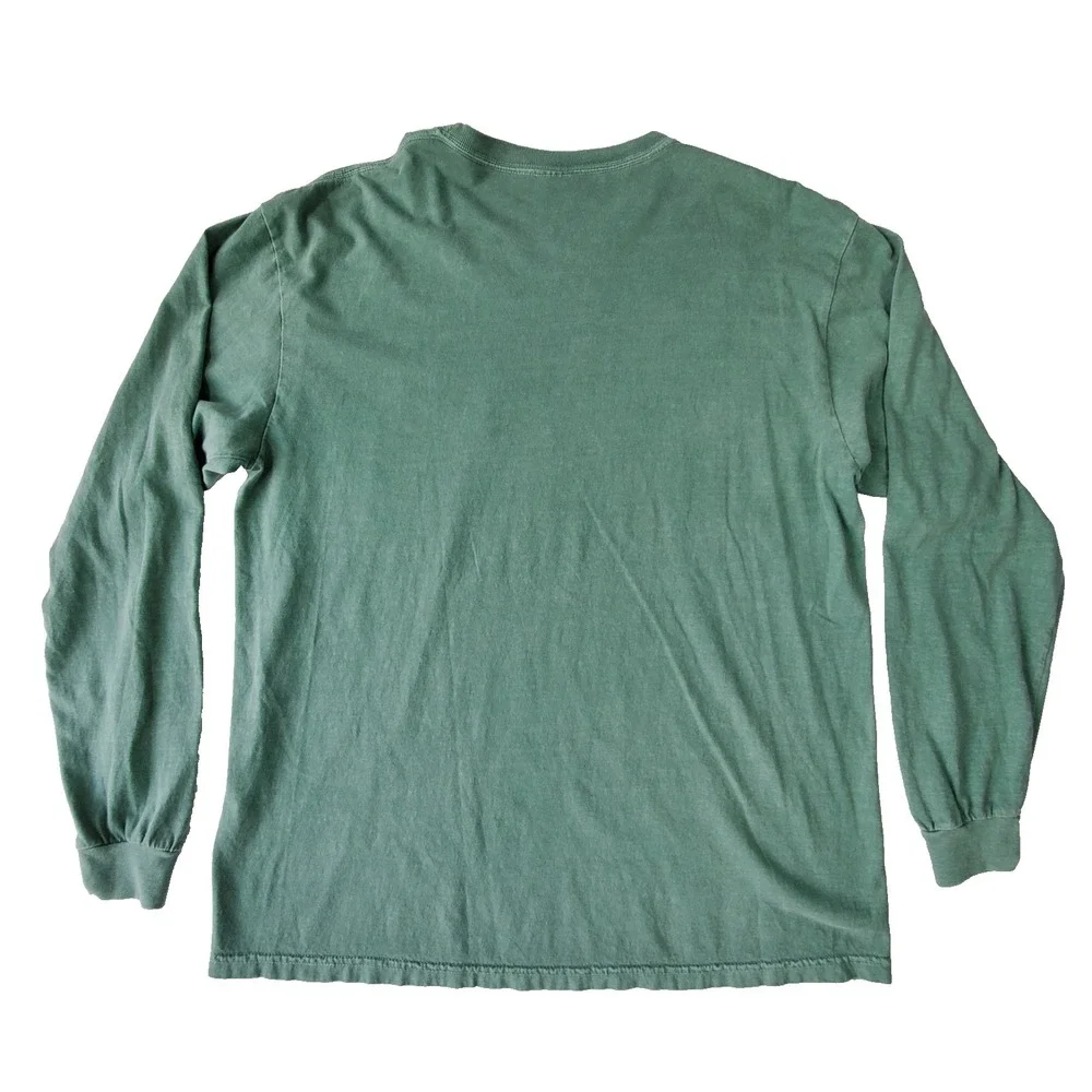 Vipers Graphic Long‎ Sleeve T Shirt Green Crewneck Casual Tee